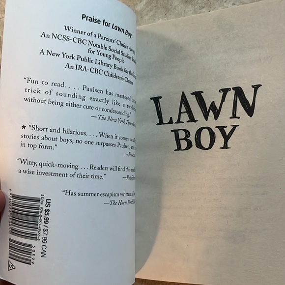 Lawn Boy. By best selling author Gary Paulson. Paperback Book. - Picture 3 of 5